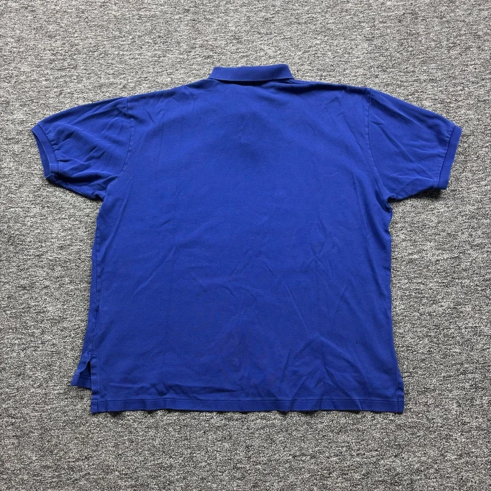 Vintage 1990s Polo Ralph Lauren Short Sleeve Blue Polo Shirt Size XL
